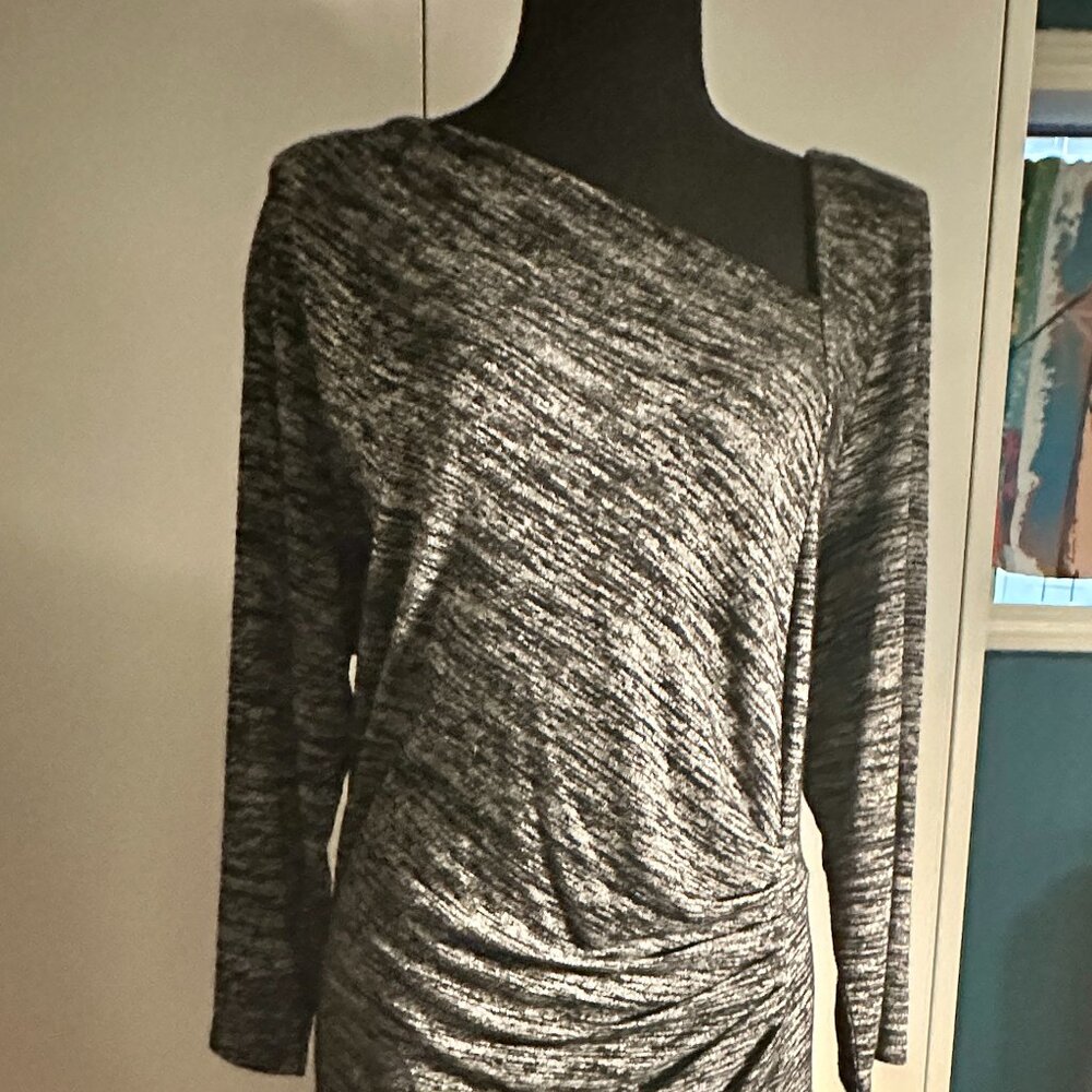 Talbots Woman Black & White Knit Asymmetrical Dress - Size 1X - NWT